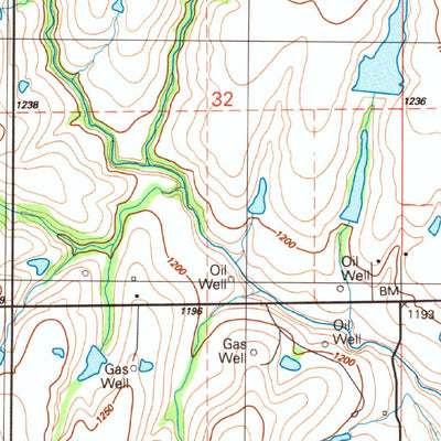 United States Geological Survey Denton, OK (1991, 24000-Scale) digital map