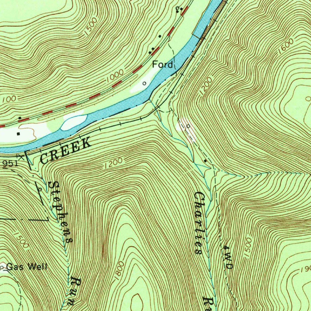 Dents Run, PA (1969, 24000-Scale) Map by United States Geological Survey  Avenza Maps