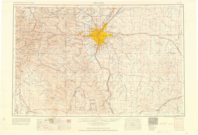 United States Geological Survey Denver, CO (1958, 250000-Scale) digital map