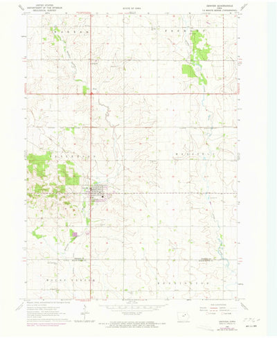United States Geological Survey Denver, IA (1963, 24000-Scale) digital map