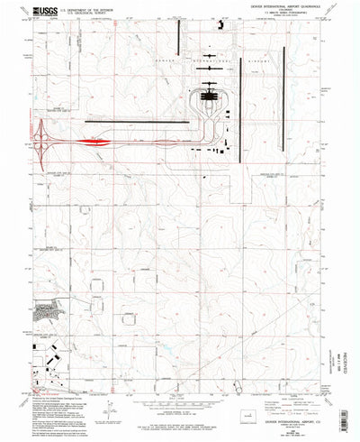United States Geological Survey Denver International Airport, CO (1966, 24000-Scale) digital map