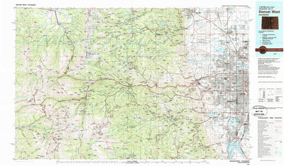United States Geological Survey Denver West, CO (1983, 100000-Scale) digital map