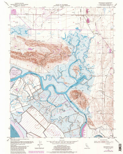 United States Geological Survey Denverton, CA (1953, 24000-Scale) digital map