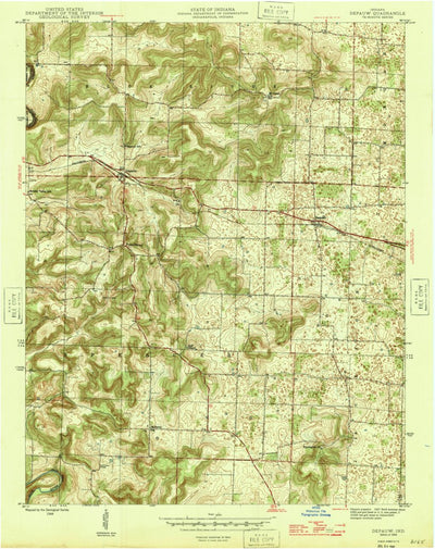 United States Geological Survey Depauw, IN (1946, 24000-Scale) digital map