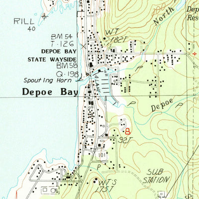 United States Geological Survey Depoe Bay, OR (1984, 24000-Scale) digital map
