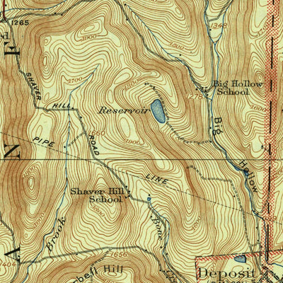 United States Geological Survey Deposit, NY (1926, 62500-Scale) digital map