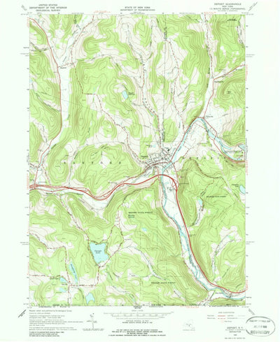 United States Geological Survey Deposit, NY (1965, 24000-Scale) digital map