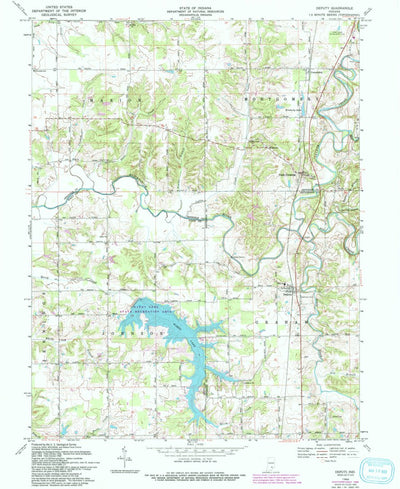 United States Geological Survey Deputy, IN (1968, 24000-Scale) digital map