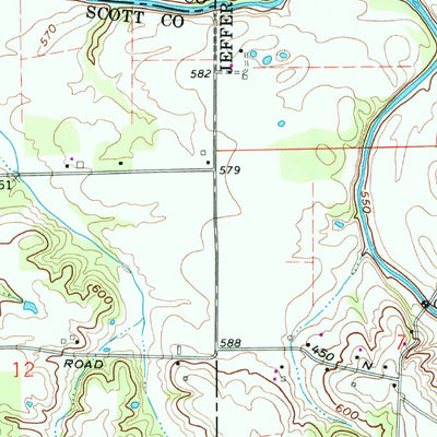 United States Geological Survey Deputy, IN (1968, 24000-Scale) digital map