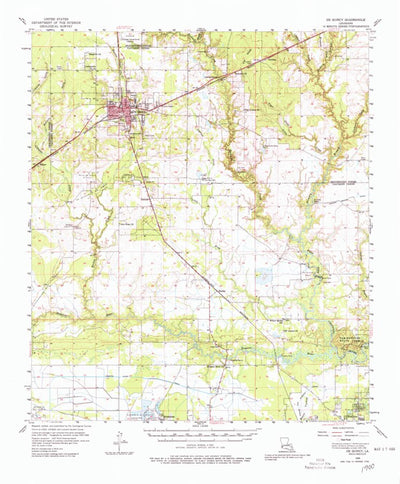 United States Geological Survey Dequincy, LA (1956, 62500-Scale) digital map