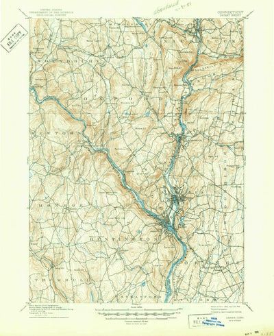 United States Geological Survey Derby, CT (1893, 62500-Scale) digital map
