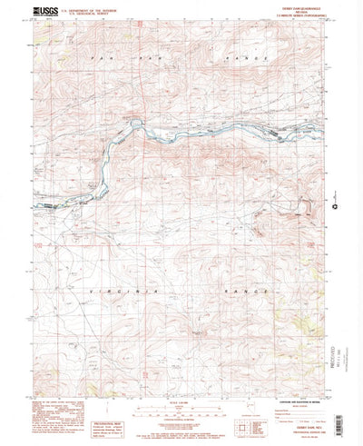 United States Geological Survey Derby Dam, NV (1985, 24000-Scale) digital map