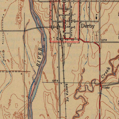 United States Geological Survey Derby, KS (1943, 31680-Scale) digital map
