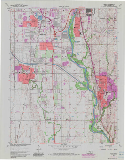 United States Geological Survey Derby, KS (1960, 24000-Scale) digital map