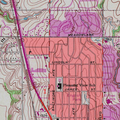 United States Geological Survey Derby, KS (1960, 24000-Scale) digital map