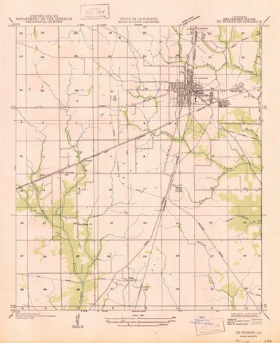 United States Geological Survey Deridder, LA (1947, 31680-Scale) digital map