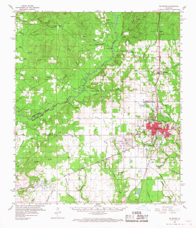 United States Geological Survey Deridder, LA (1960, 62500-Scale) digital map