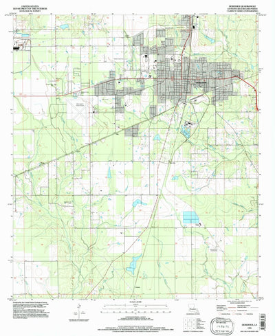 United States Geological Survey Deridder, LA (1984, 24000-Scale) digital map