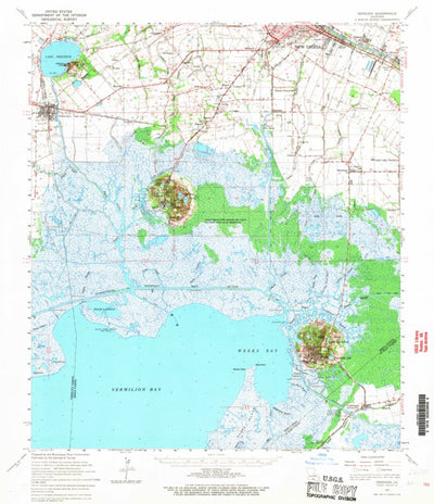 United States Geological Survey Derouen, LA (1963, 62500-Scale) digital map