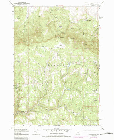 United States Geological Survey Derr Meadows, OR (1966, 24000-Scale) digital map