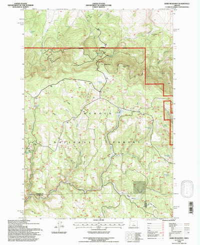 United States Geological Survey Derr Meadows, OR (1992, 24000-Scale) digital map