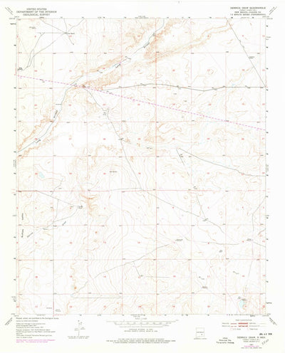 United States Geological Survey Derrick Draw, NM (1951, 24000-Scale) digital map