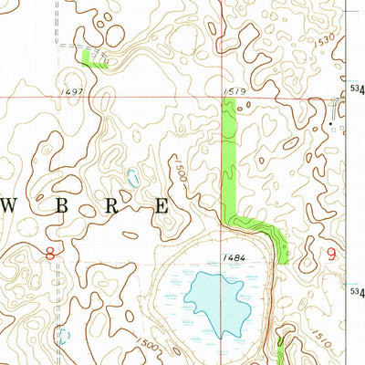 United States Geological Survey Derrick SE, ND (1972, 24000-Scale) digital map