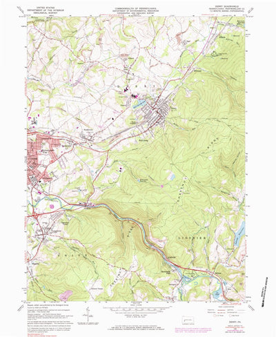 United States Geological Survey Derry, PA (1964, 24000-Scale) digital map