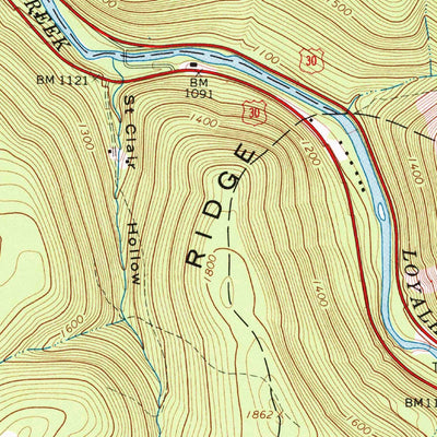 United States Geological Survey Derry, PA (1964, 24000-Scale) digital map