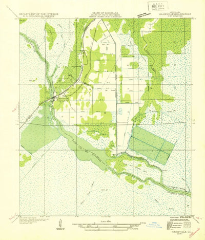 United States Geological Survey Des Allemands, LA (1932, 31680-Scale) digital map