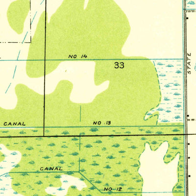 United States Geological Survey Des Allemands, LA (1932, 31680-Scale) digital map