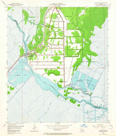United States Geological Survey Des Allemands, LA (1952, 24000-Scale) digital map