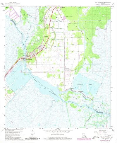 United States Geological Survey Des Allemands, LA (1967, 24000-Scale) digital map