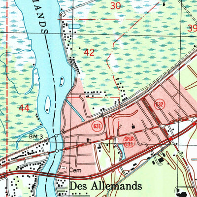 United States Geological Survey Des Allemands, LA (1998, 24000-Scale) digital map