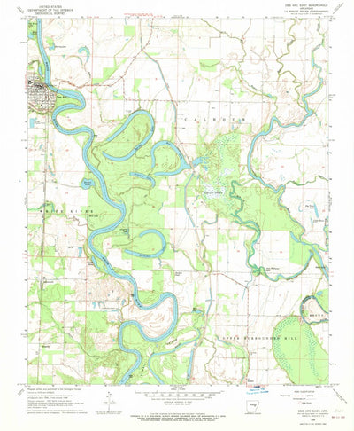 United States Geological Survey Des Arc East, AR (1968, 24000-Scale) digital map
