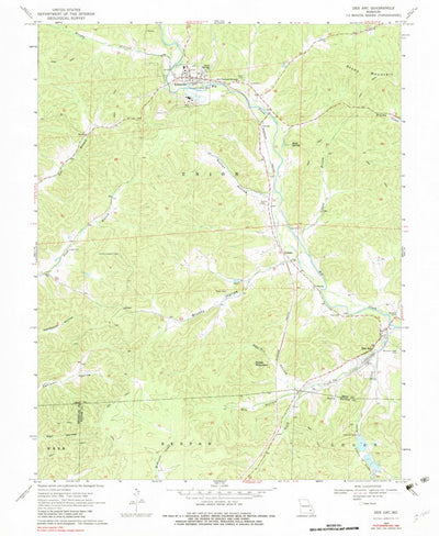 United States Geological Survey Des Arc, MO (1969, 24000-Scale) digital map