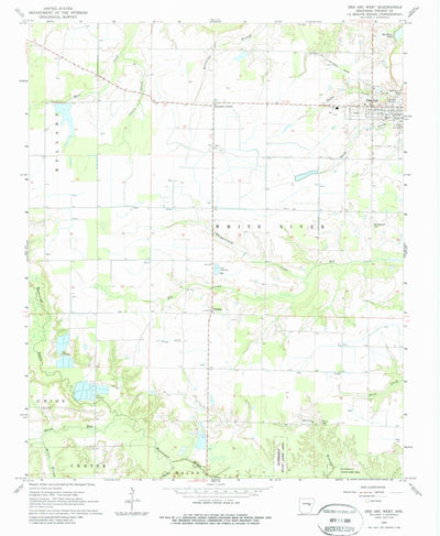 United States Geological Survey Des Arc West, AR (1964, 24000-Scale) digital map