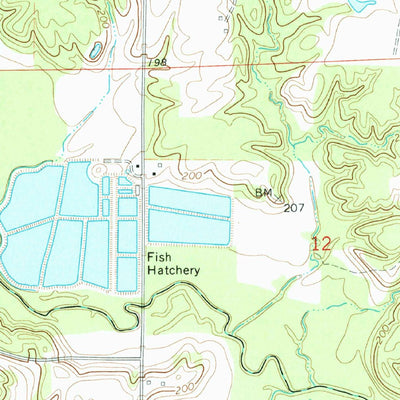 United States Geological Survey Des Arc West, AR (1964, 24000-Scale) digital map