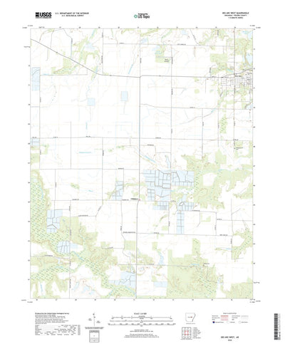United States Geological Survey Des Arc West, AR (2020, 24000-Scale) digital map