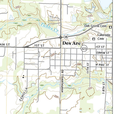 United States Geological Survey Des Arc West, AR (2020, 24000-Scale) digital map