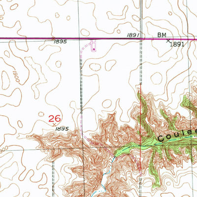United States Geological Survey Des Lacs, ND (1950, 24000-Scale) digital map