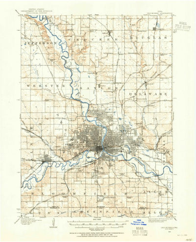 United States Geological Survey Des Moines, IA (1905, 62500-Scale) digital map