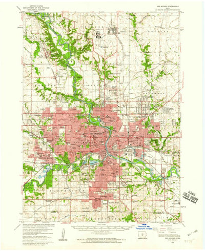 United States Geological Survey Des Moines, IA (1956, 62500-Scale) digital map