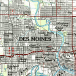 United States Geological Survey Des Moines, IA (1984, 100000-Scale) digital map