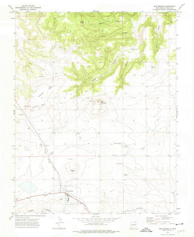 United States Geological Survey Des Moines, NM (1972, 24000-Scale) digital map