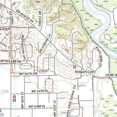 United States Geological Survey Des Moines NW, IA (2022, 24000-Scale) digital map
