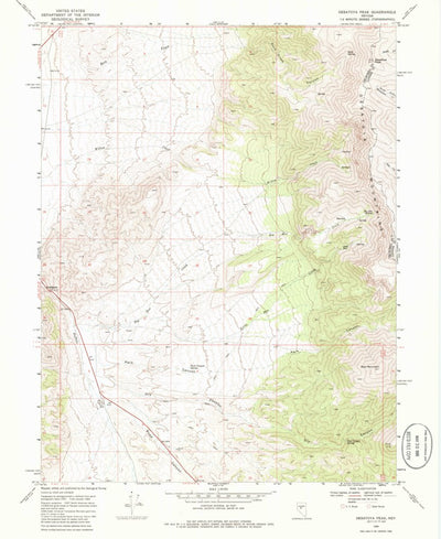 United States Geological Survey Desatoya Peak, NV (1969, 24000-Scale) digital map