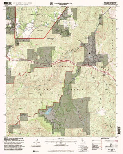 United States Geological Survey Descanso, CA (1997, 24000-Scale) digital map