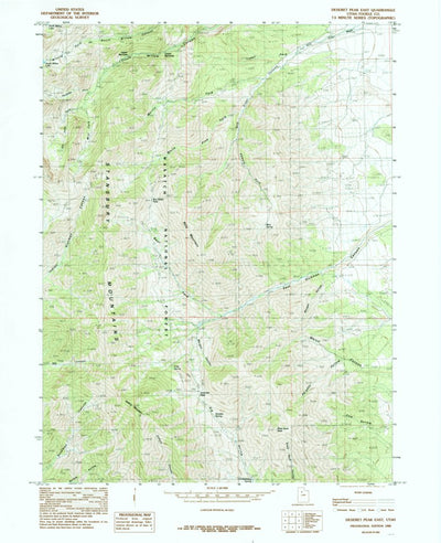 United States Geological Survey Deseret Peak East, UT (1985, 24000-Scale) digital map