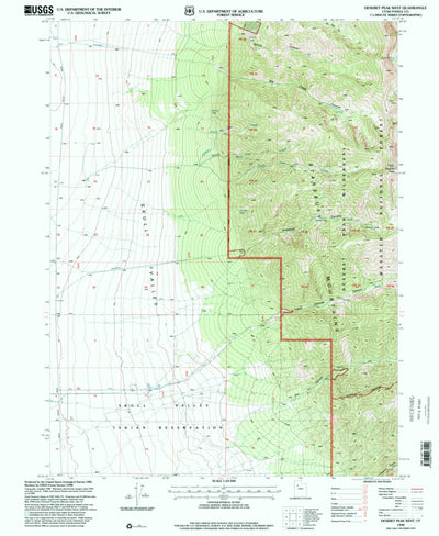 United States Geological Survey Deseret Peak West, UT (1998, 24000-Scale) digital map